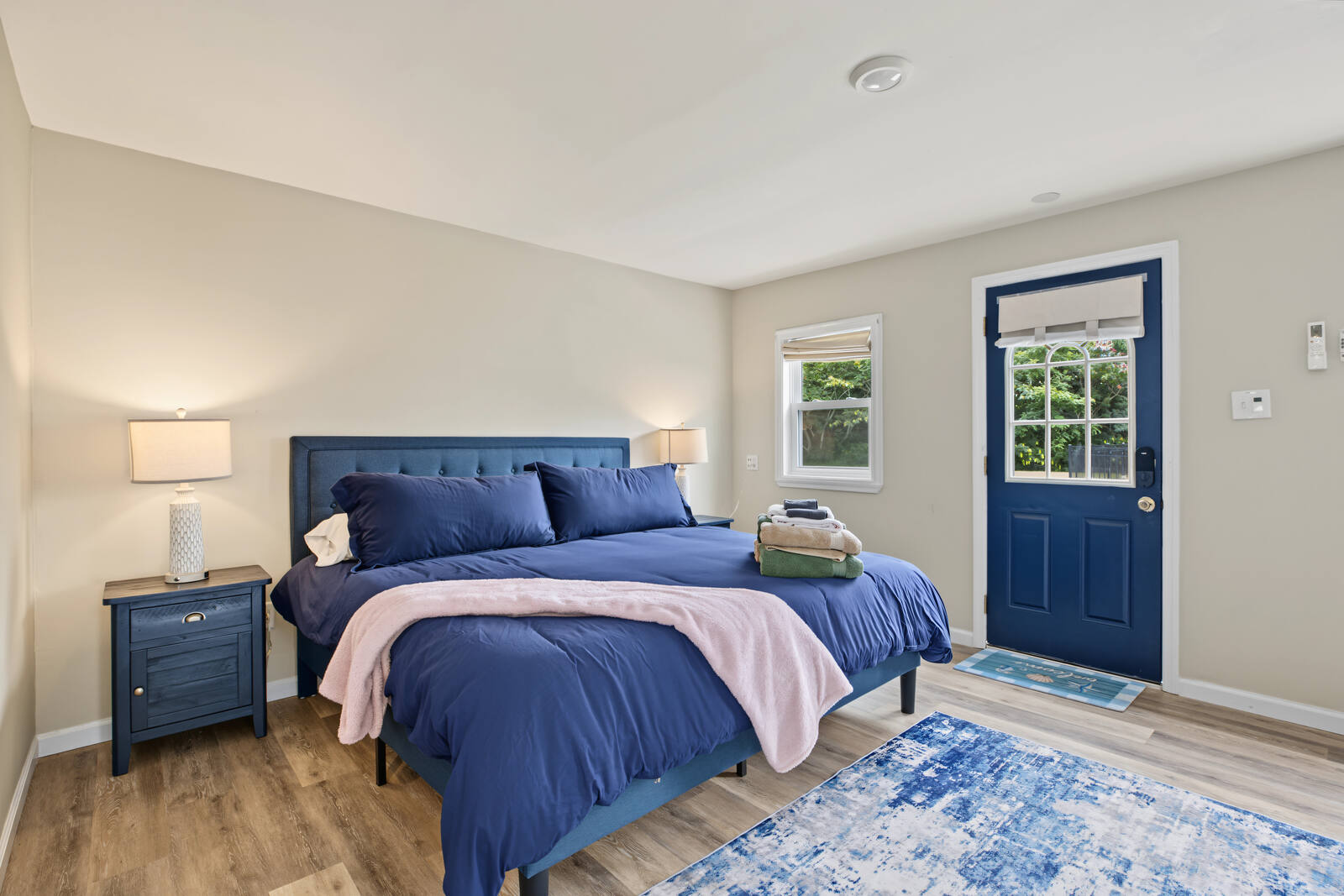 King bedroom in the private cottage